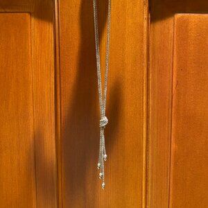 925 Silver Lariat Style Necklace